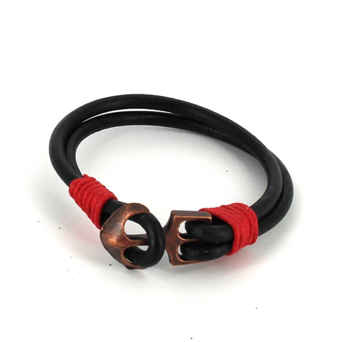 Armband aus Leder mit Anker