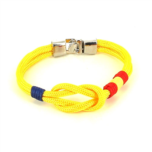 Armband Gelbes Knoten mit Spanischer Flagge