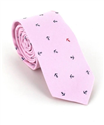 Schmale Krawatte mit rosa Anker-Muster