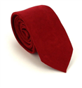 Schmale Rote Wildleder Krawatte