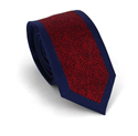 Schmale Krawatte in Marineblau und Rot