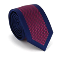 Schmale Krawatte in Marineblau und Rosa