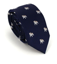 Schmale Krawatte Bulldog Blau