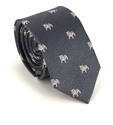 Schmale Krawatte Bulldog Grau
