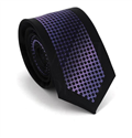 Schmale schwarze und violette Krawatte