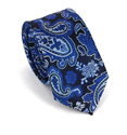 Schmale Paisley Krawatte in Blau