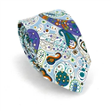 Schmale Paisley Krawatte in Hellblau und Grün