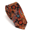 Schmale Paisley Krawatte in Orange
