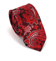 Schmale Paisley Krawatte in Rot