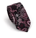 Schmale Paisley Krawatte in Bordeauxrot