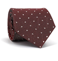 Krawatte mit Burgunder Polka Dots