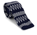 Blauer Wintermuster Strickkrawatte