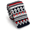 Krawatte Blau mit Wintermuster und Punkten