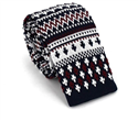 Krawatte Blau mit Wintermuster