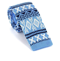 Krawatte Himmelblau mit Wintermuster