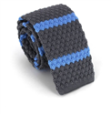 Krawatte Grau mit Blauen Streifen