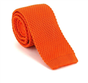 Glattstrick Krawatte Orange