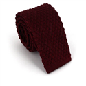 Krawatte Glattstrick Wellen Bordeaux