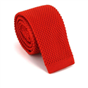 Glattstrick Krawatte in Rotorange