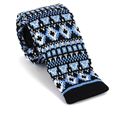 Schwarzer Winterstrickkrawatten mit Muster