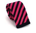 Krawatte Gestreiftes Muster Diagonal Dunkelblau und Rosa