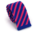 Krawatte Gestreiftes Diagonales Muster Blau und Rosa