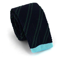 Krawatte Gestrickte Diagonalstreifen Blau und Grün
