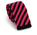 Krawatte Gestreiftes Diagonales Muster Schwarz und Rosa