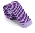 Krawatte Gestrickte Diagonale Streifen Violett und Lila
