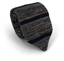 Krawatte Gestreiftes Strickmuster in Blau