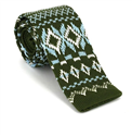 Grüner Wintermuster Strickkrawatte