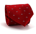 Rote Seidenkrawatte mit Paisleymuster