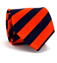 Krawatten Orange und Blau gestreift