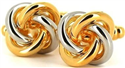Vierknoten Gold und Silber Manschettenknöpfe