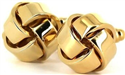 Goldene Manschettenknöpfe mit 4 glatten Knoten