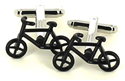 Schwarze Fahrrad Manschettenknöpfe