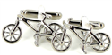 Silberne Fahrrad Manschettenknöpfe