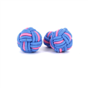 Große Himmelblaue und Rosa Kugel Manschettenknöpfe
