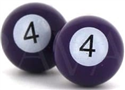 Kugel-Billard-Lila 4 Manschettenknöpfe