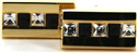 Goldene Kristallmanschettenknöpfe II