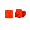Orange Quadratische Manschettenknöpfe