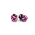 Kugelärmelknöpfe in Pink, Schwarz und Weiß