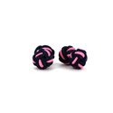 Schwarze und rosa Doppelkugel Manschettenknöpfe