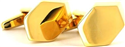 Goldene Sechseckige Manschettenknöpfe I