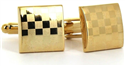 Goldene Laserquadrat-Manschettenknöpfe