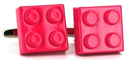 Lego Manschettenknöpfe in Fuchsia