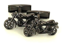 Schwarze Motorrad Manschettenknöpfe