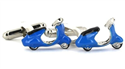 Vespa Blaue Motorroller Manschettenknöpfe