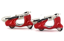 Rote Vespa Roller Manschettenknöpfe