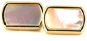 Goldene Perlmutt Manschettenknöpfe
